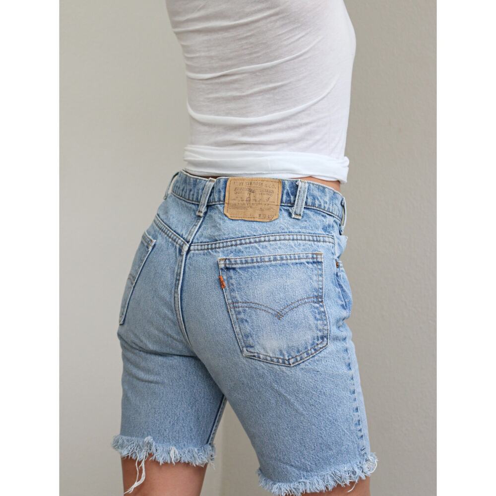 1980's Vintage Levi's 517 Light Cutoff Jean Shorts ~ Women's SM MD 31" 32" Waist